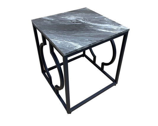 Alora Black Metal End Table