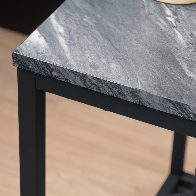Alora Black Metal End Table