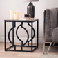 Alora Black Metal End Table