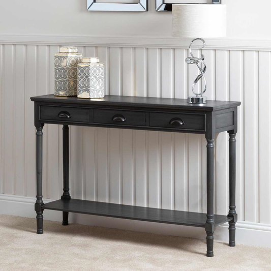 Large grey console table