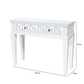 Torino white wood 2-drawer console table
