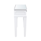 Torino white wood 2-drawer console table