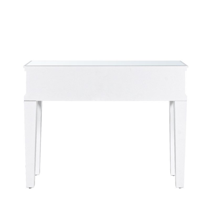 Torino white wood 2-drawer console table