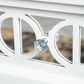 Torino white wood 2-drawer console table
