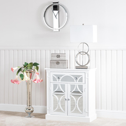 Glam  mirrored white sideboard