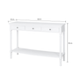 Large classic white console table