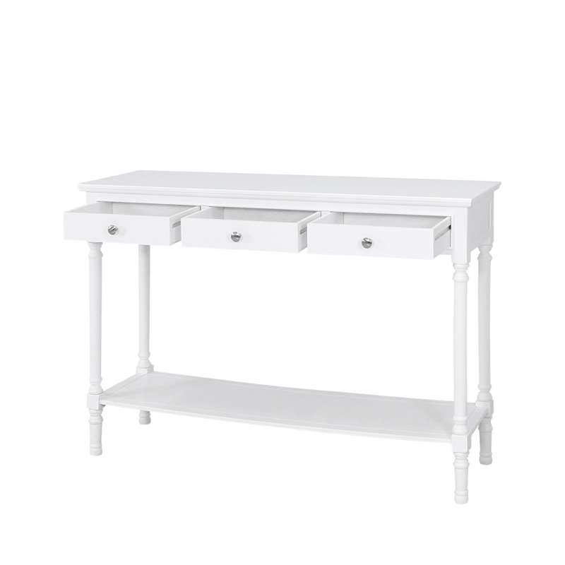 Large classic white console table