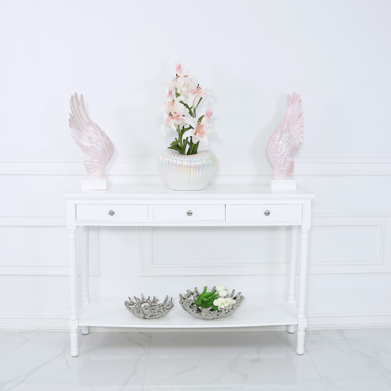 Large classic white console table