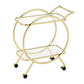 Gold mirrored drinks trolley