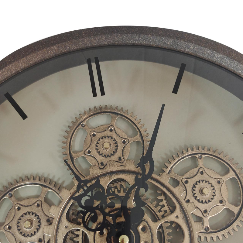 36cm Copper Gears Wall Clock