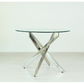 Chrome And Glass Round Dining Table