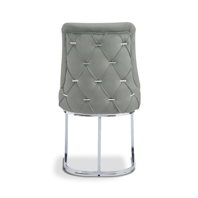 The Casa Grey Velvet Dining Chair