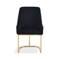 Eri Black Velvet Dining Chair with Gold Legs