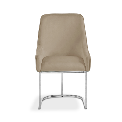 The Eri Taupe Velvet Dining Chair