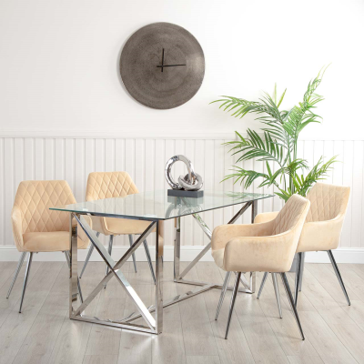 Glass dining table