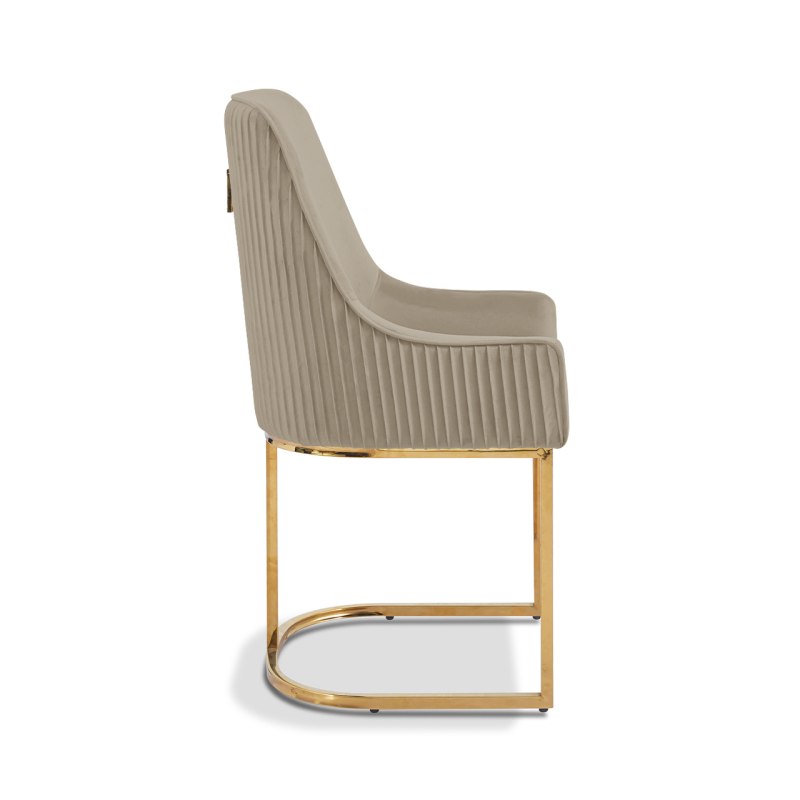 Eri Taupe Velvet Dining Chair