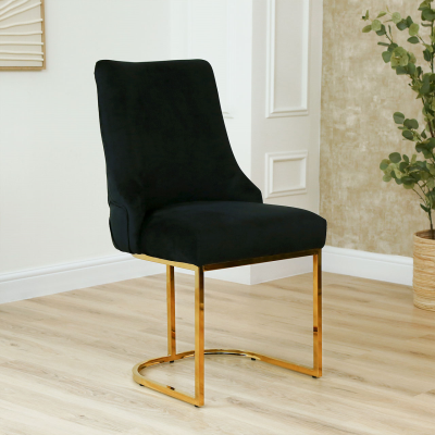 Casa Black Velvet Dining Chair