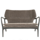 Bailey 2 Seater Chair in Mouse Chenille Fabric