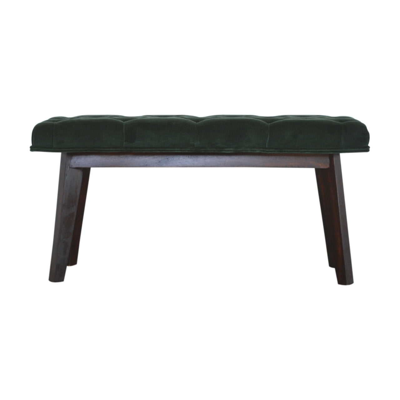 Nordic Style Emerald Velvet Hallway Bench