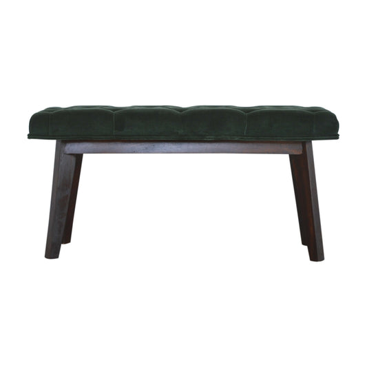 Nordic Style Emerald Velvet Hallway Bench