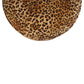 Round Footstool With Leopard Print