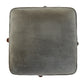 Cubic Footstool with Solid Wood Legs in Grey Velvet