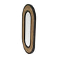 Rattan Mirror in Carbon Black