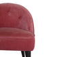 Petite Pink Velvet Deep Button Chair
