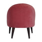 Petite Pink Velvet Deep Button Chair