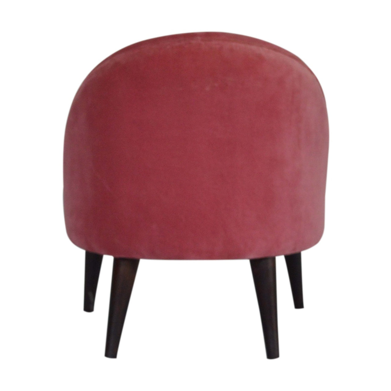 Petite Pink Velvet Deep Button Chair