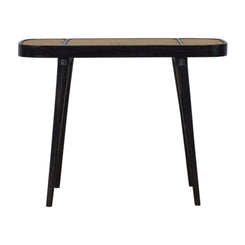 Rattan Console Table in Ash Black