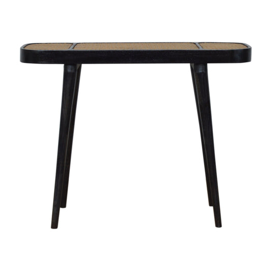 Rattan Console Table in Ash Black