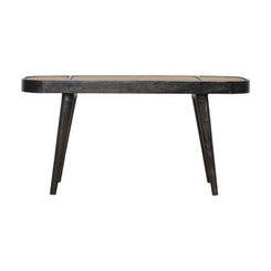 Rattan Bench in Ash Black
