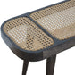 Rattan Bench in Ash Black