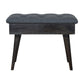 Tweed Storage Bench in Black