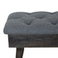 Tweed Storage Bench in Black