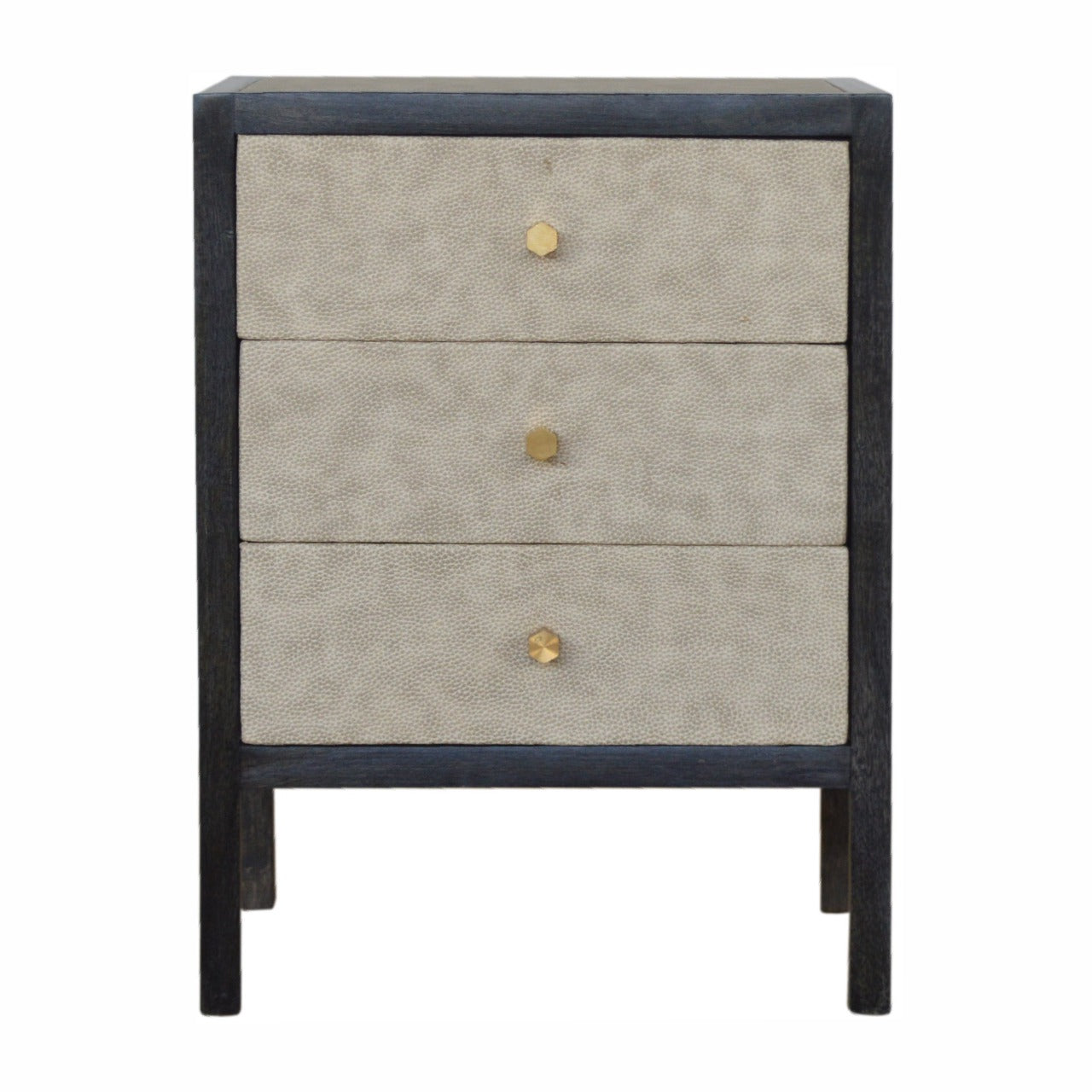 Faux Leather Bedside Table
