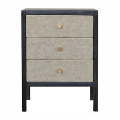 Faux Leather Bedside Table