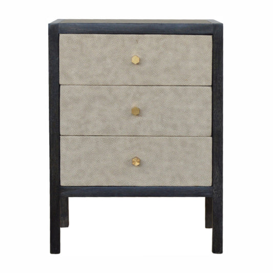 Faux Leather Bedside Table