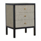Faux Leather Bedside Table
