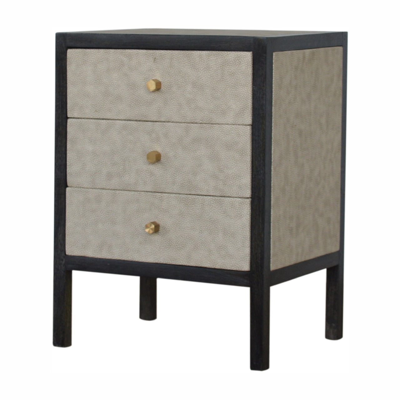 Faux Leather Bedside Table