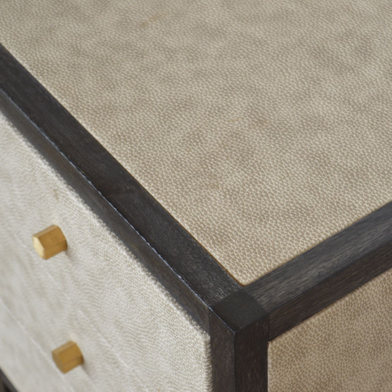 Faux Leather Bedside Table