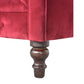 Chesterfield Wine Red Velvet Loveseat
