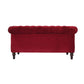 Chesterfield Wine Red Velvet Loveseat