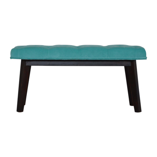 Nordic Style Aqua Velvet Hallway Bench