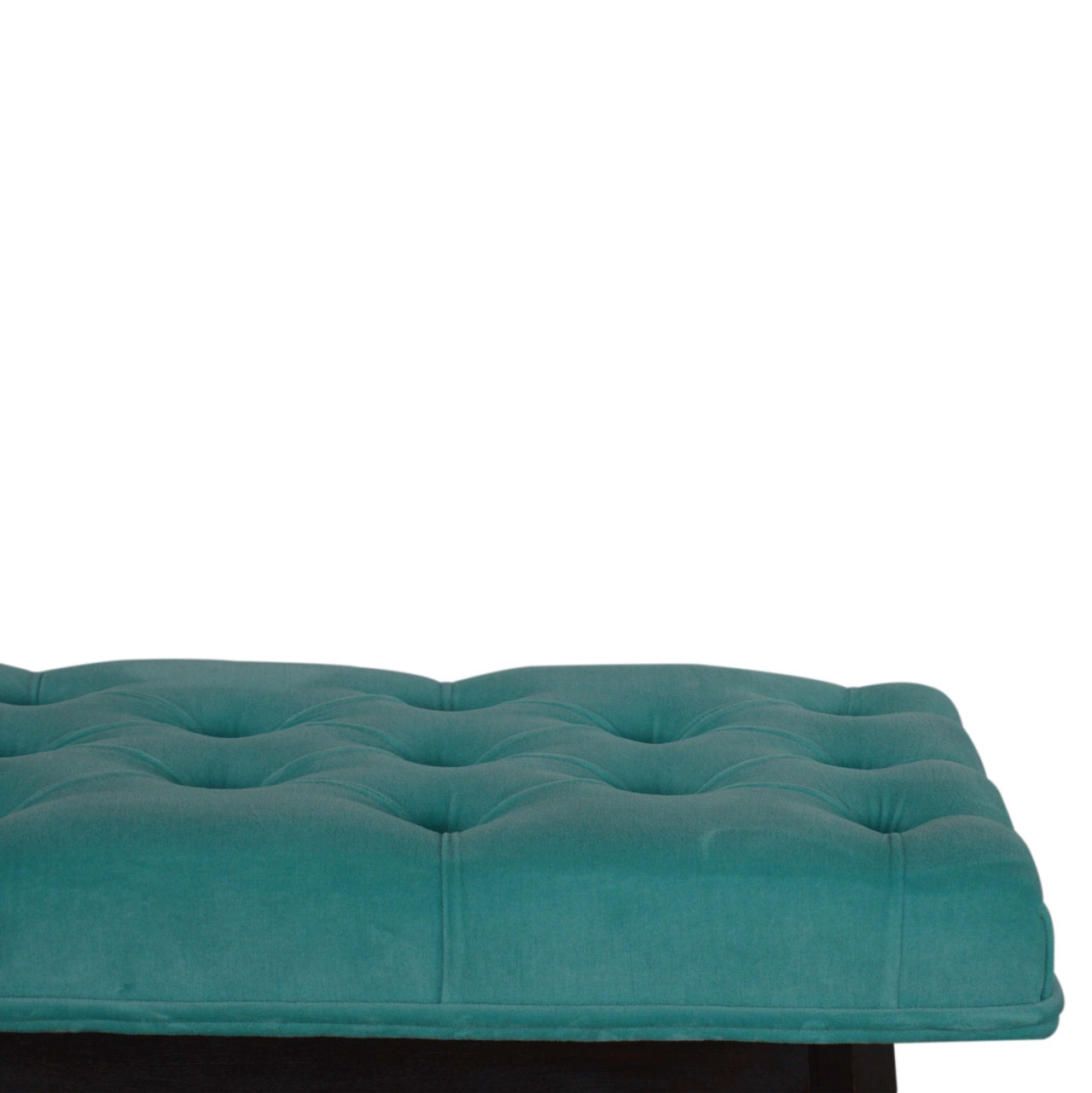 Nordic Style Aqua Velvet Hallway Bench