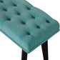 Nordic Style Aqua Velvet Hallway Bench