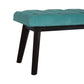 Nordic Style Aqua Velvet Hallway Bench