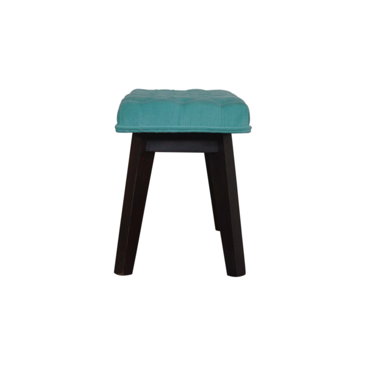 Nordic Style Aqua Velvet Hallway Bench