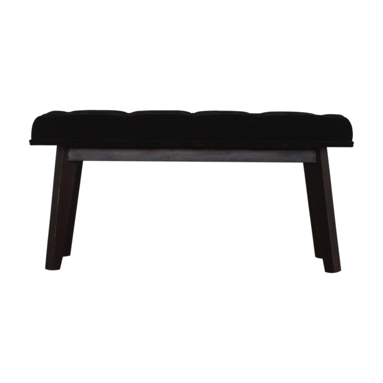 Nordic Style Black Velvet Hallway Bench